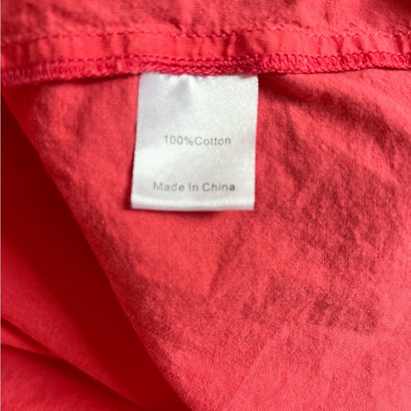 TUCKERNUCK Teagan Popover Shirt Ruffle Poopy Pink 3/4 Sleeve Blouse Size Small - Picture 11 of 11